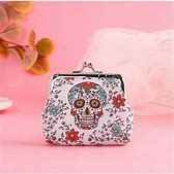 Day of The Dead Sugar Skull Coin Purse - Picture 3 of 3